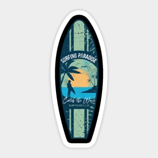 Surfing Paradise Sticker